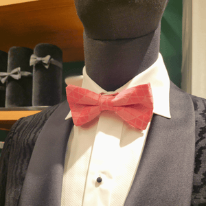 Coral; Irian patterned bowtie in coral