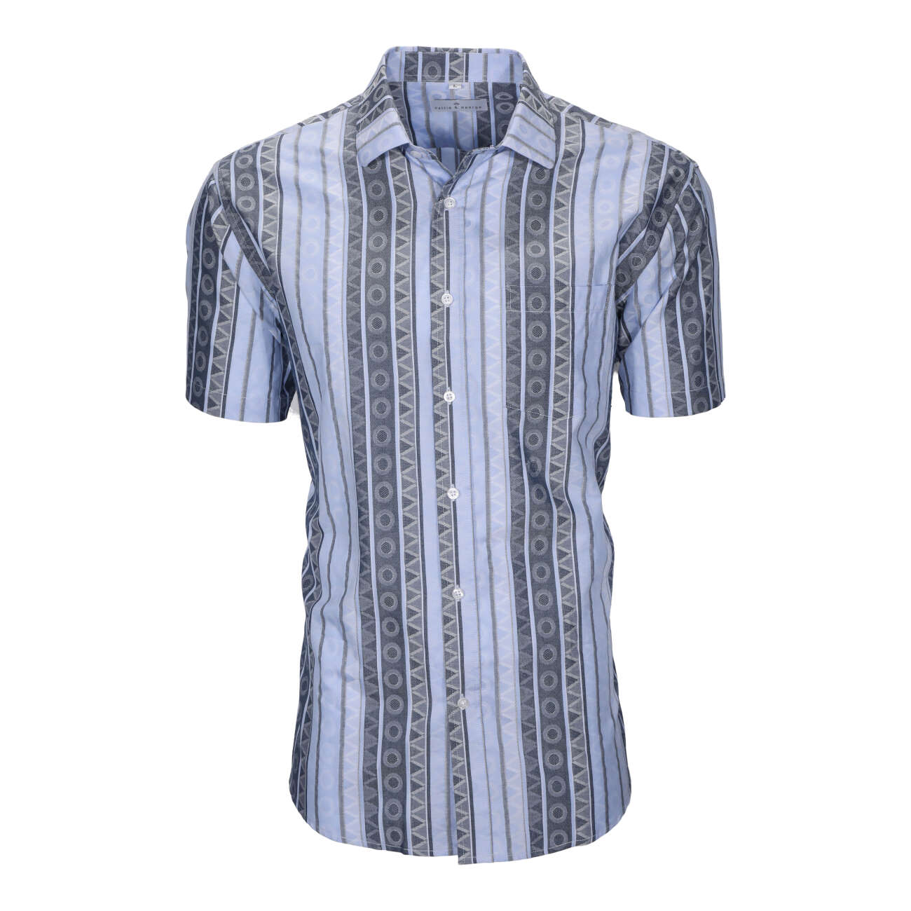 blue navy;drums blue navy men's short sleeve dress shirt.