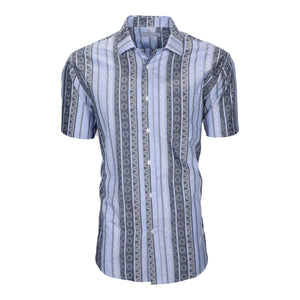 blue navy;drums blue navy men's short sleeve dress shirt.