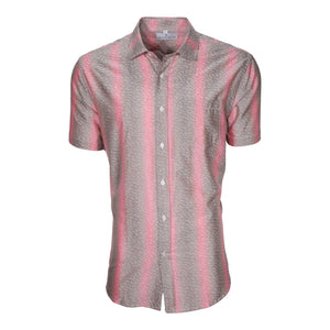 Coral; Coral men's short sleeve dress shirt.