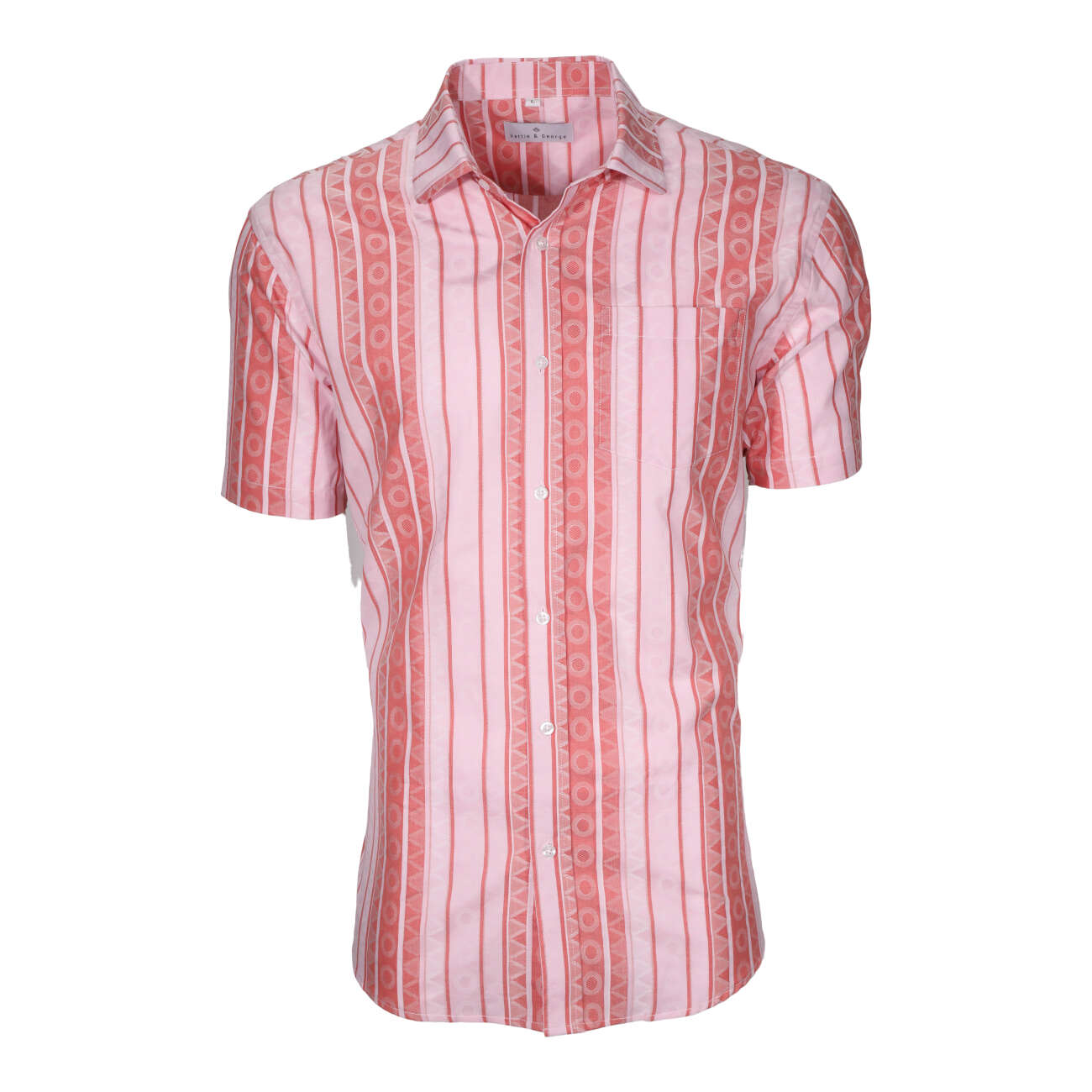 rose brick;Drums rose brick men's short sleeve dress shirt.