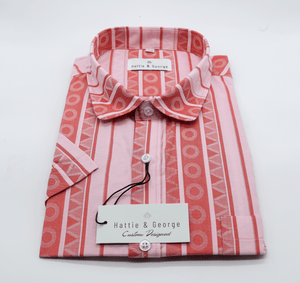 rose brick;Drums rose brick men's short sleeve dress shirt.
