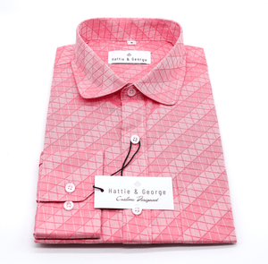 Salmon; Salmon men's long sleeve dress shirt.