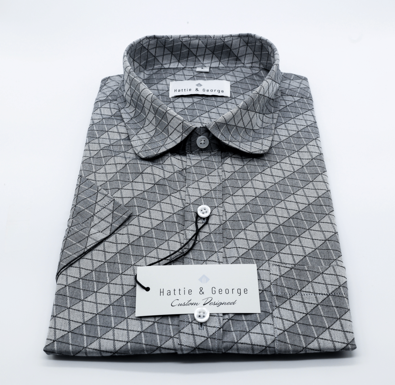 Steel Grey; Steel Grey men's short sleeve dress shirt.