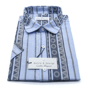 blue navy;drums blue navy men's short sleeve dress shirt.
